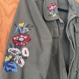Embroidered Dolan army surplus jacket